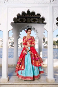 Antique Fashion 1 Paithani Lehenga Collection  - colour 3, Unstitched Blouse