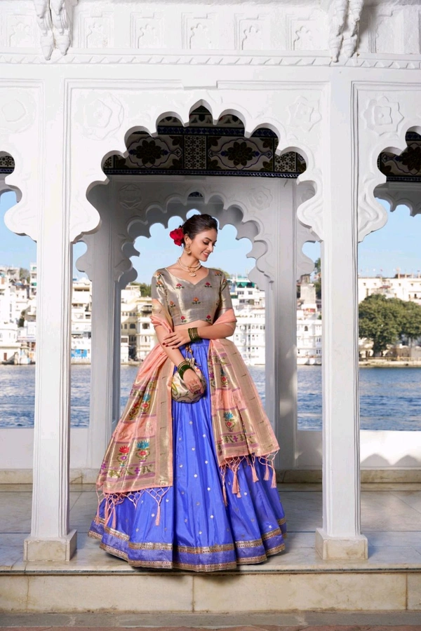 Antique Fashion 1 Paithani Lehenga Collection  - colour 4, Unstitched Blouse