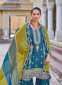 Antique Fashion 1 Kurti Plazo Set - colour 2, L