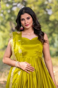 Antique Fashion 1 Designer Gown With Dupatta Collection  - colour 1, S