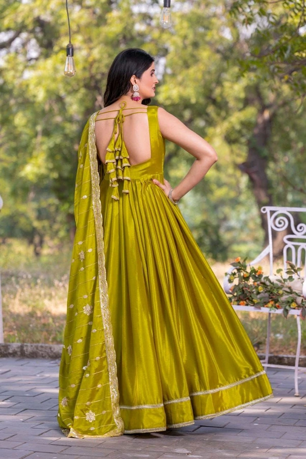 Antique Fashion 1 Designer Gown With Dupatta Collection  - colour 1, S