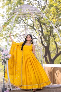 Antique Fashion 1 Designer Gown With Dupatta Collection  - colour 2, S