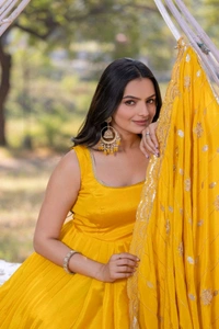 Antique Fashion 1 Designer Gown With Dupatta Collection  - colour 2, M