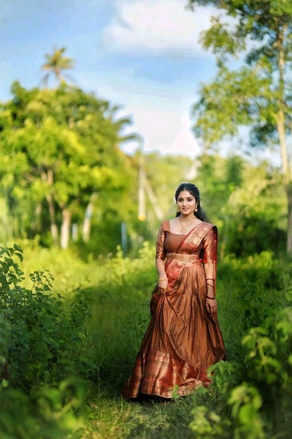 Antique Fashion 1 South Indian Lehenga  - colour 5, Stitched Blouse