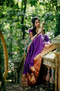Antique Fashion 1 South Indian Lehenga  - colour 2, Stitched Blouse