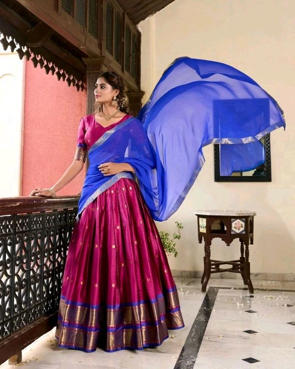 Antique Fashion 1 Paithani artistry on Cotton Silk an elegant tribute to cultural heritage   - colour 2, Flair =5 Gima Look, Unstitched Blouse