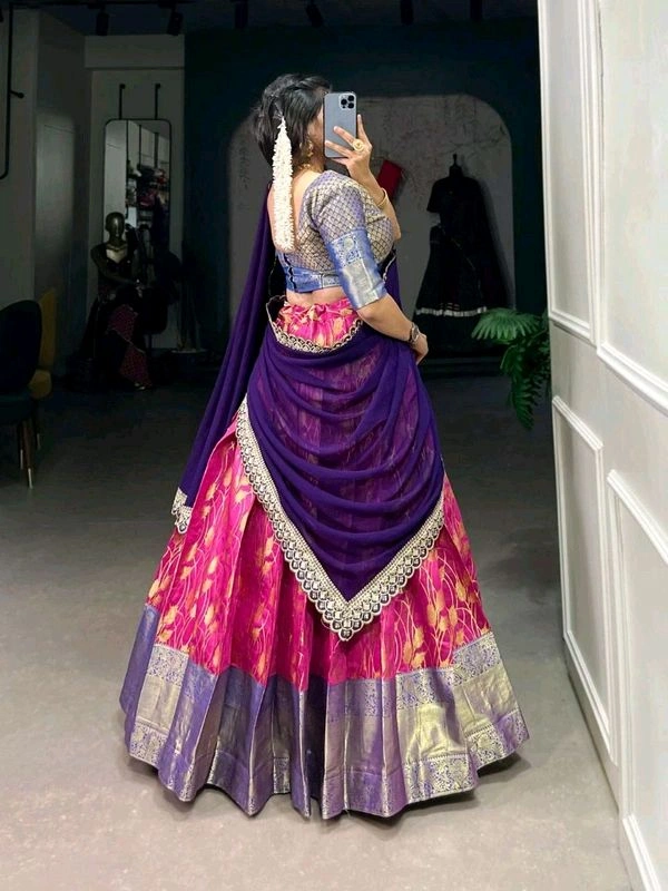 Antique Fashion 1 South Indian Lahenga  - colour 2, Stitched Blouse