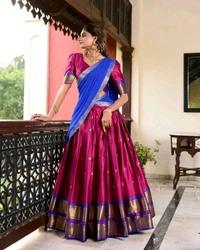 Antique Fashion 1 Paithani artistry on Cotton Silk an elegant tribute to cultural heritage   - colour 2, Flair = 3.70, Stitched Blouse