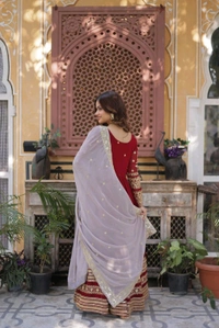 Antique Fashion 1 New Designer Gown With Dupatta  - 2XL