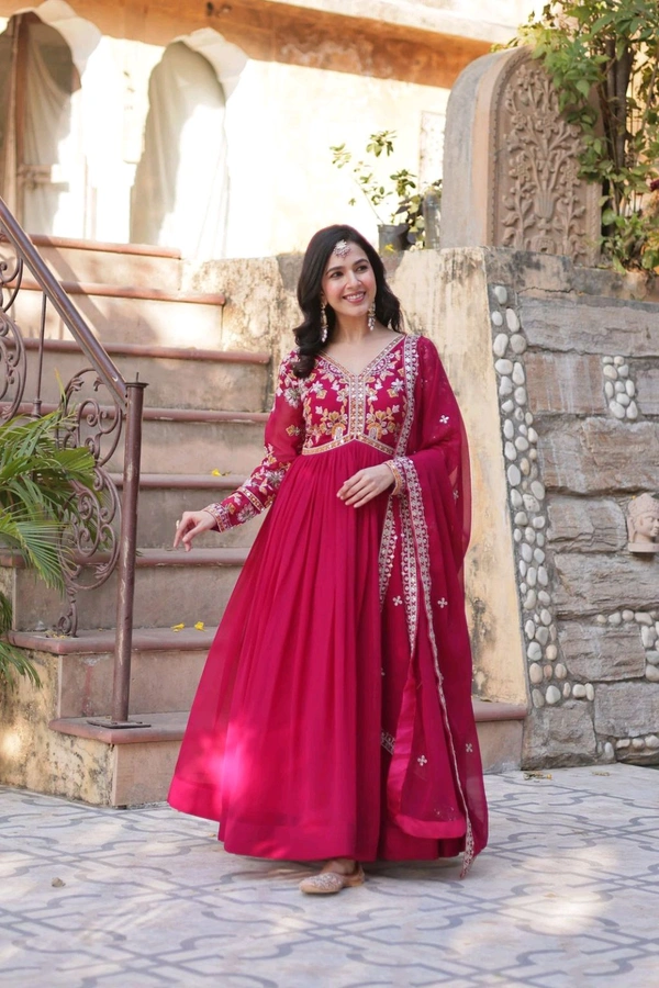 Antique Fashion 1 Alia Cut Gown With Dupatta  - colour 1, 2XL