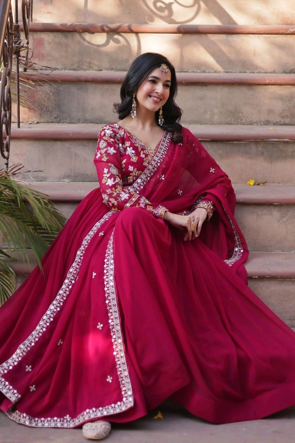 Antique Fashion 1 Alia Cut Gown With Dupatta  - colour 1, 2XL