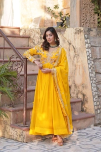 Antique Fashion 1 Alia Cut Gown With Dupatta  - colour 2, M