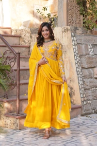 Antique Fashion 1 Alia Cut Gown With Dupatta  - colour 2, M