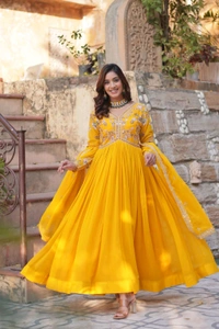 Antique Fashion 1 Alia Cut Gown With Dupatta  - colour 2, M