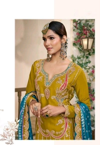 Antique Fashion 1 Kurti Pant Duppta Collection  - colour 3, L