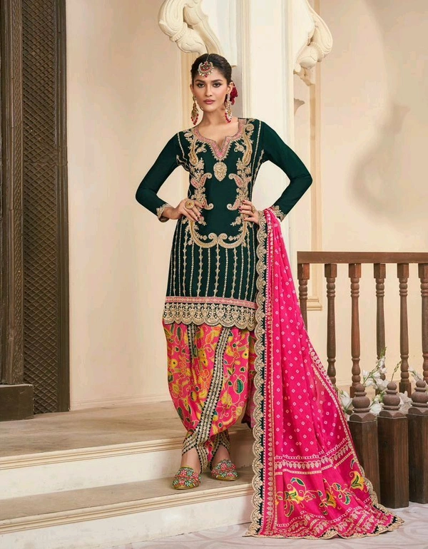 Antique Fashion 1 Kurti Pant Duppta Collection  - colour 4, XL