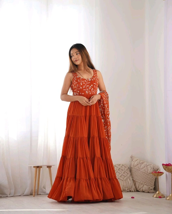 Antique Fashion 1 Anarkali Gown Set Collection  - M, colour 2