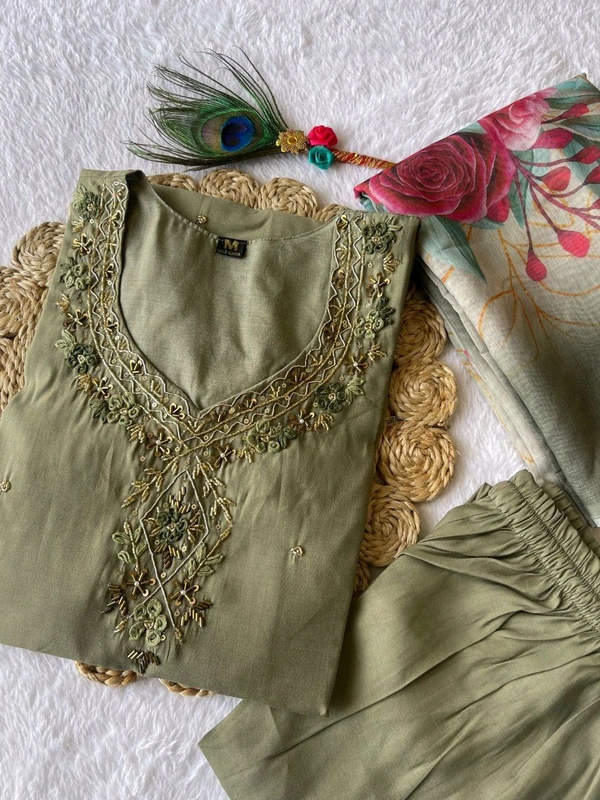 Antique Fashion 1 Kurti Pant Duppta Collection  - 2XL, colour 2