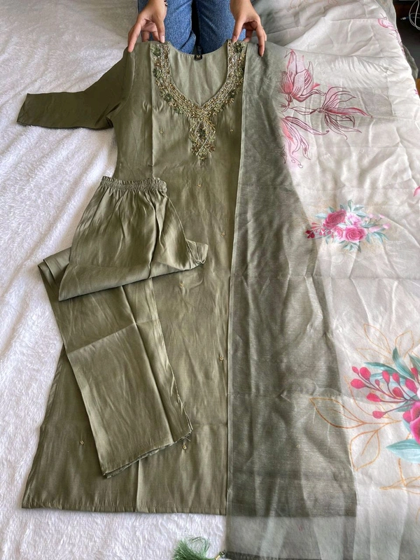 Antique Fashion 1 Kurti Pant Duppta Collection  - L, colour 2
