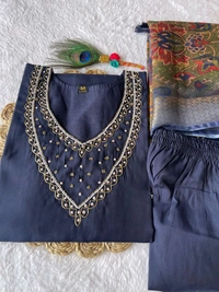 Antique Fashion 1 Designers Kurti Pent Dupatta Set - M (38), colour 2