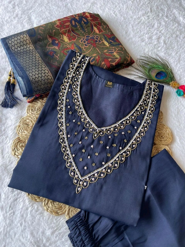 Antique Fashion 1 Designers Kurti Pent Dupatta Set - M (38), colour 2