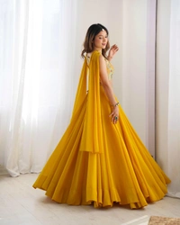 Antique Fashion 1 Designer Lehengas - Xs, yellow