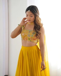 Antique Fashion 1 Designer Lehengas - 2XL, yellow