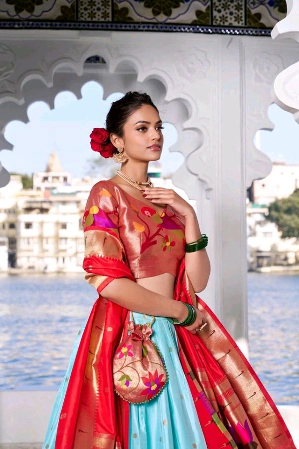 Antique Fashion 1 Paithani Lehenga Collection  - colour 3, Stitched Blouse