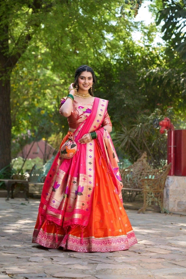 Antique Fashion 1 Paithani Lehenga Collection - colour 1, Stitched Blouse