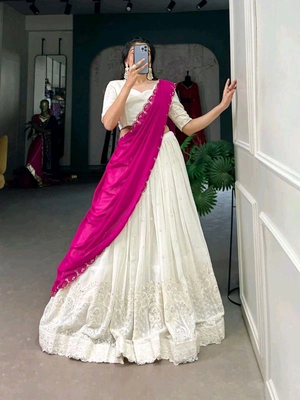 Antique Fashion 1 Wrapped in Lucknowi elegance shining with every step  - colour 2, Stitched Blouse