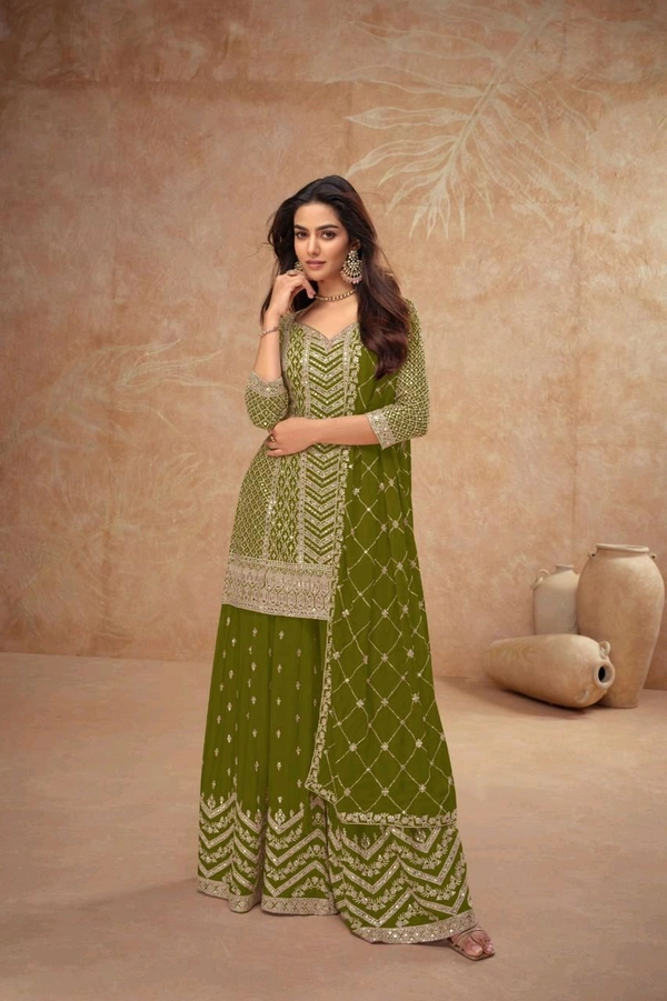 Antique Fashion 1 Kurti Plazoo Set Collection  - colour 1, Xl