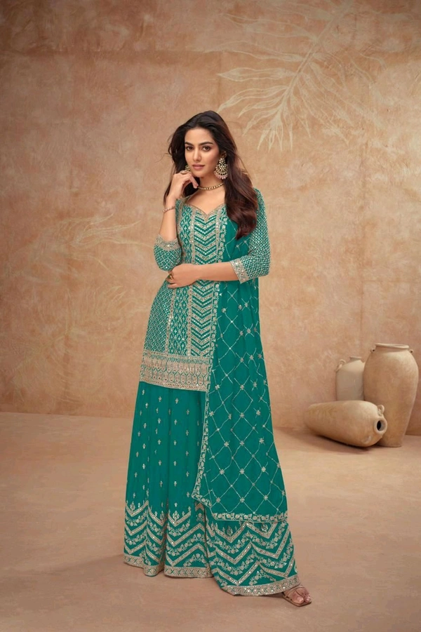 Antique Fashion 1 Kurti Plazoo Set Collection  - colour 4, L