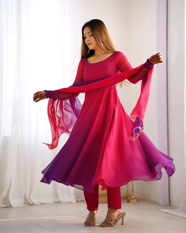 Antique Fashion 1 Anarkali Suit Set Collection  - Xl, DarkPink