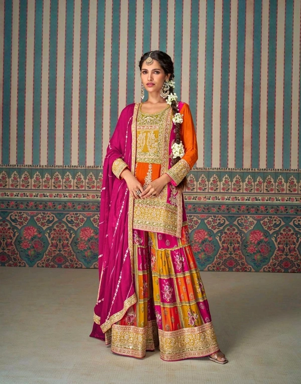 Antique Fashion 1 Kurti Plazoo Set Collection  - M, colour 1