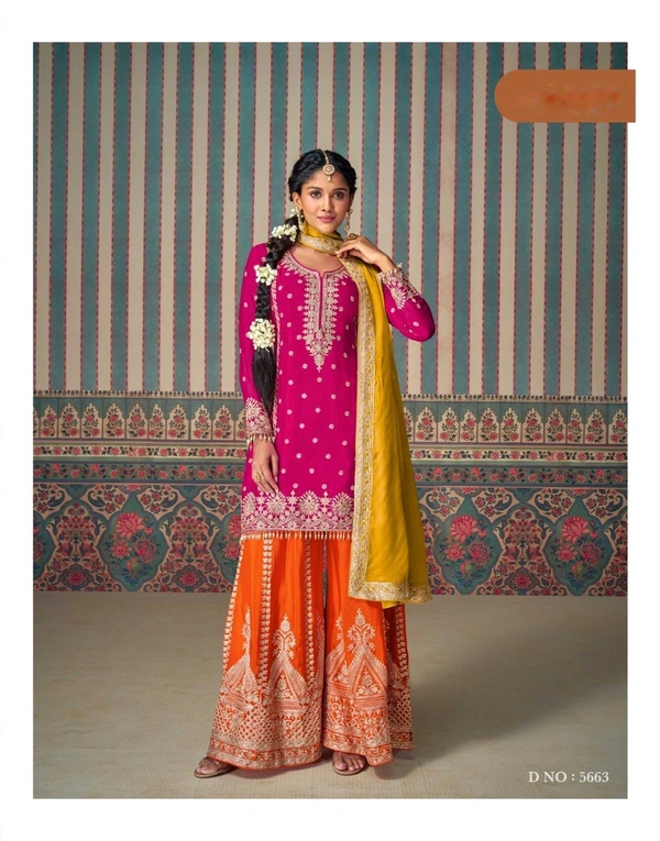 Antique Fashion 1 Kurti Plazoo Set Collection  - Xxl