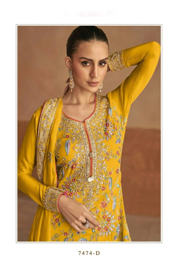 Antique Fashion 1 Kurti Plazoo Set Collection  - L