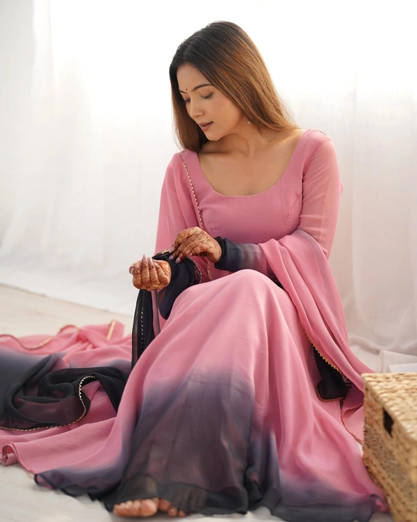 Antique Fashion 1 Anarkali Suit Set Collection  - Xl, OnionPink