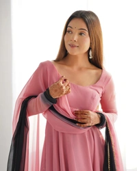 Antique Fashion 1 Anarkali Suit Set Collection  - L, OnionPink