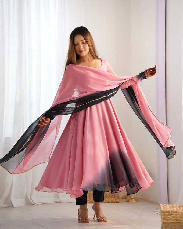 Antique Fashion 1 Anarkali Suit Set Collection  - M, OnionPink