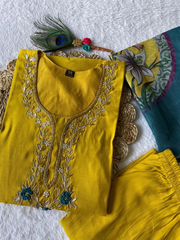 Antique Fashion 1 Kurti Pant Dupatta  - XL, colour 2