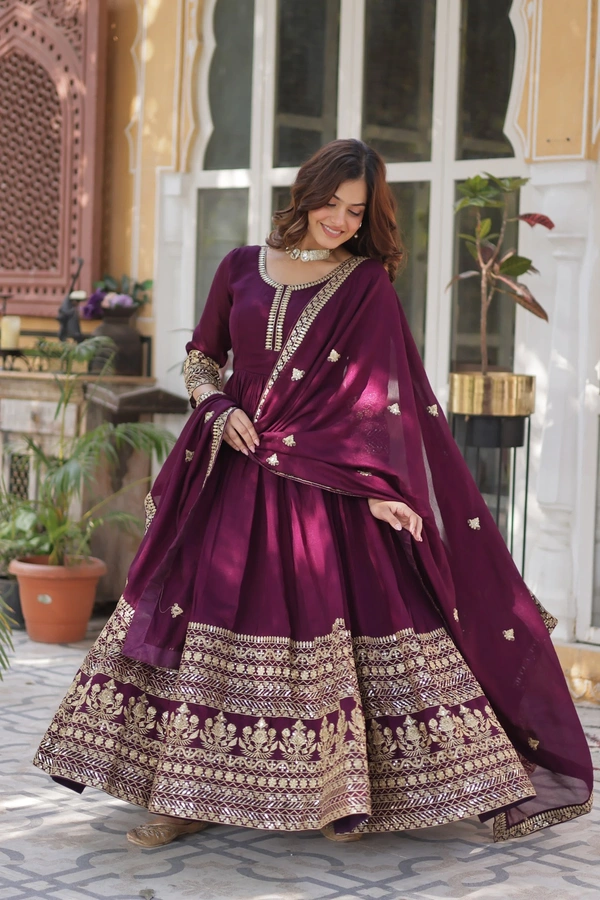 Antique Fashion 1 Gown Duppta - Xxl