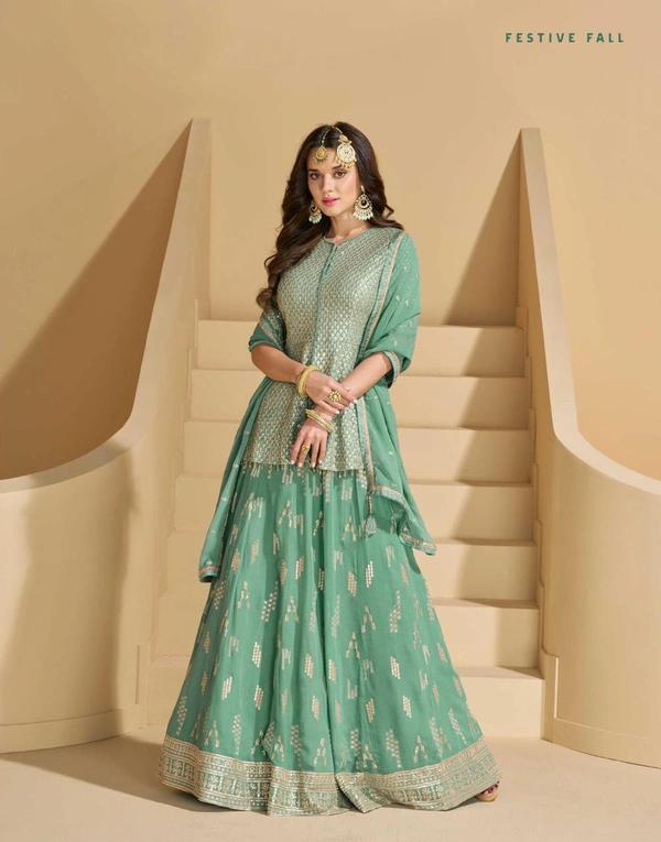 Antique Fashion 1 Kurti Lehenga Set