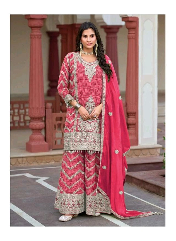 Antique Fashion 1 Kurti plazo Set  - S, Razzmatazz