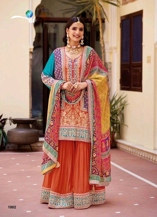 Antique Fashion 1 pakistani Suit  - Xl, Flamingo