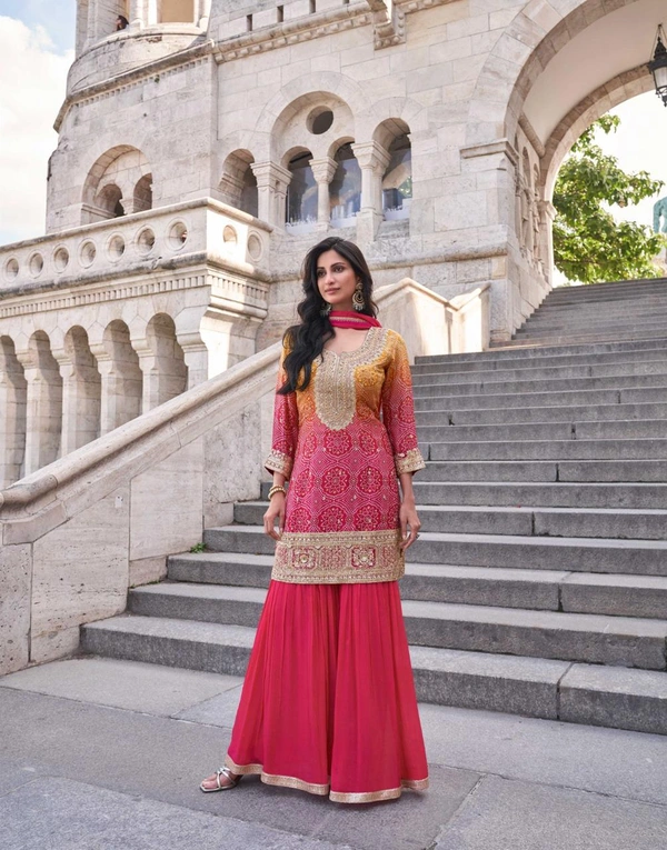 Antique Fashion 1 Kurti Plazo Set  - S