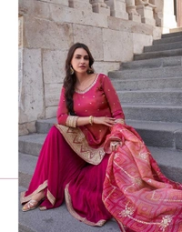 Antique Fashion 1 kurti Plazo Set - Xl