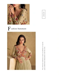 Antique Fashion 1 Beautiful Aliya Cut Gown With Duppta  - Xl