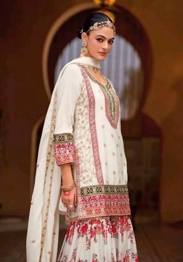 Antique Fashion 1 Kurti Plazo Set  - L