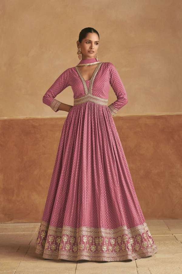 Antique Fashion 1 Beautiful Aliya Cut Gown With Duppta  - M, Colour 3