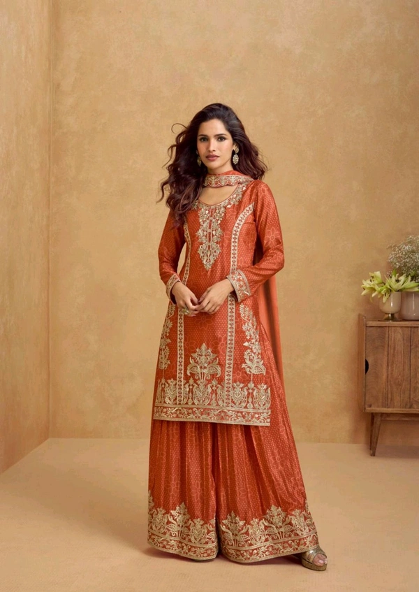 Antique Fashion 1 Kurti Plazo Set - M, Colour 4